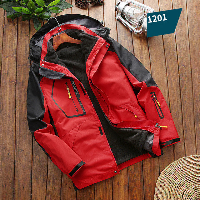 Men's Waterproof 3 in 1 Fleece Lined Outdoor Jacket