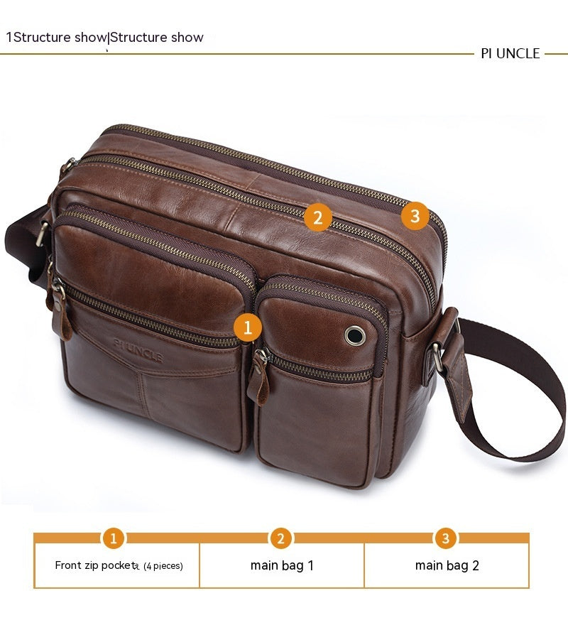 Men's Leather Messenger Bag