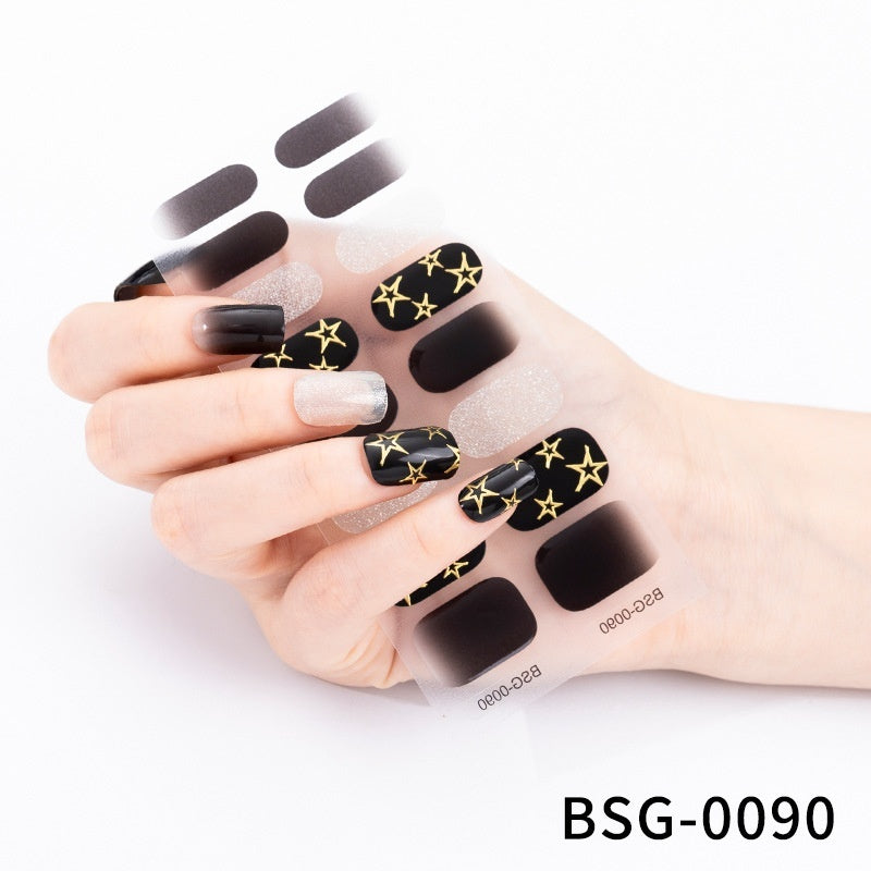 Semi-cured Nail Stickers Gel 3d Bronzing UV Nail Nail Stickers Paper