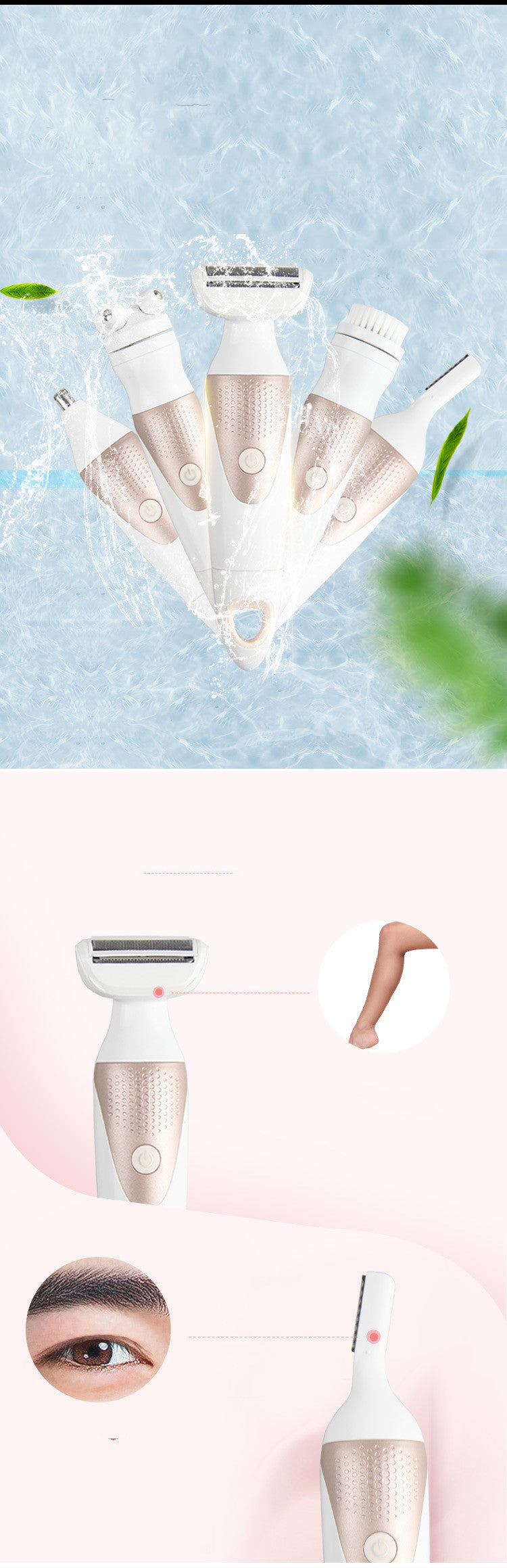 Shaving eyebrow hair removal instrument