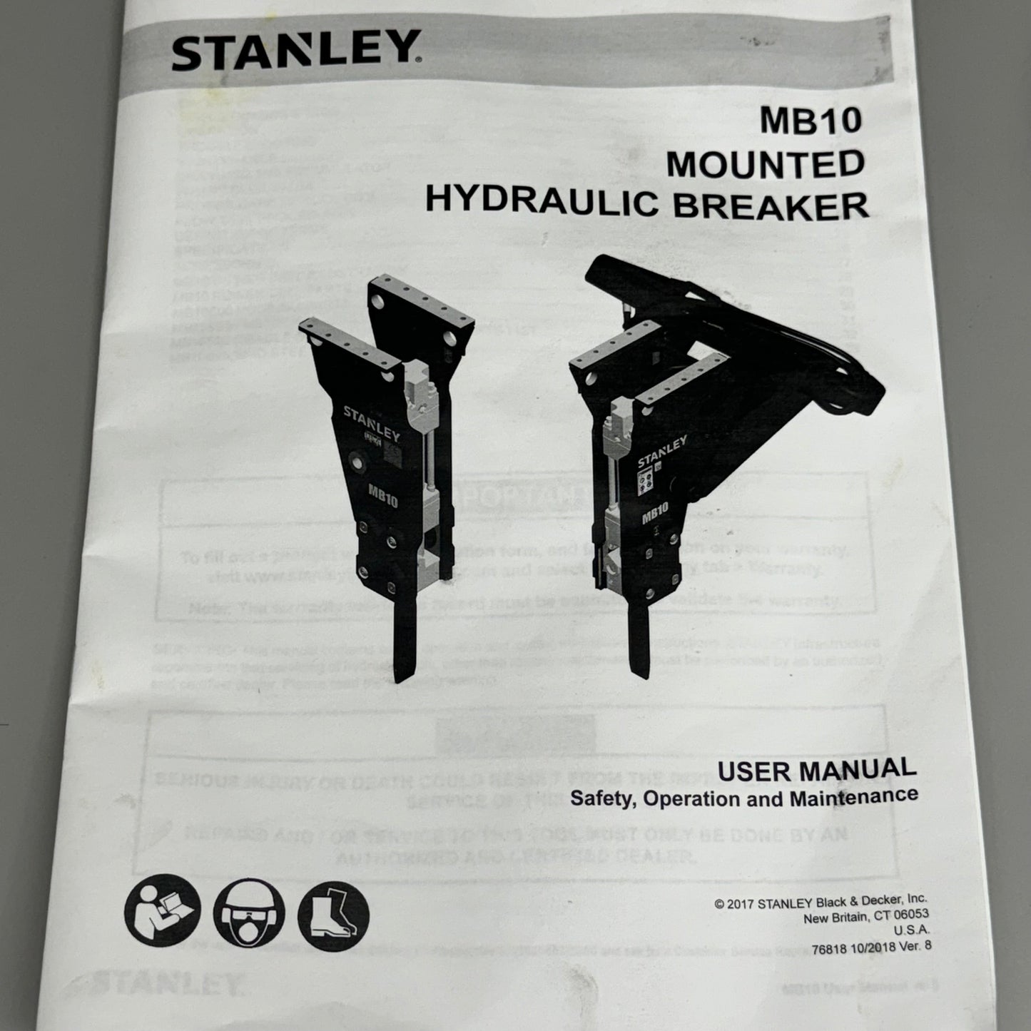 STANLEY Mounted Hydraulic Breaker 4-Position Cradle Bracket MB10E00