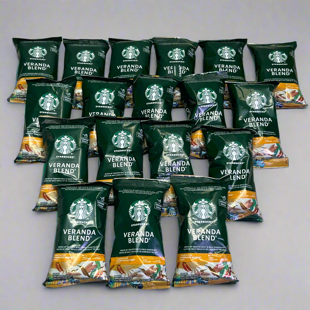 ZA@ STARBUCKS (18 PACK) Veranda Blend Ground Coffee, Blonde Roas 2.5 oz Green 11137306 BB 12/25 B