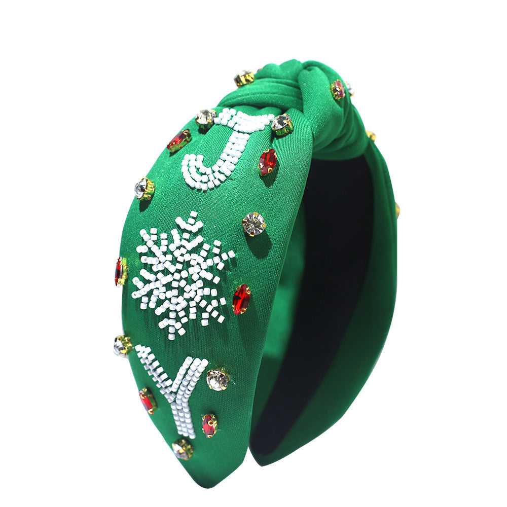Christmas Snowflake Headband Rhinestone & Pearl