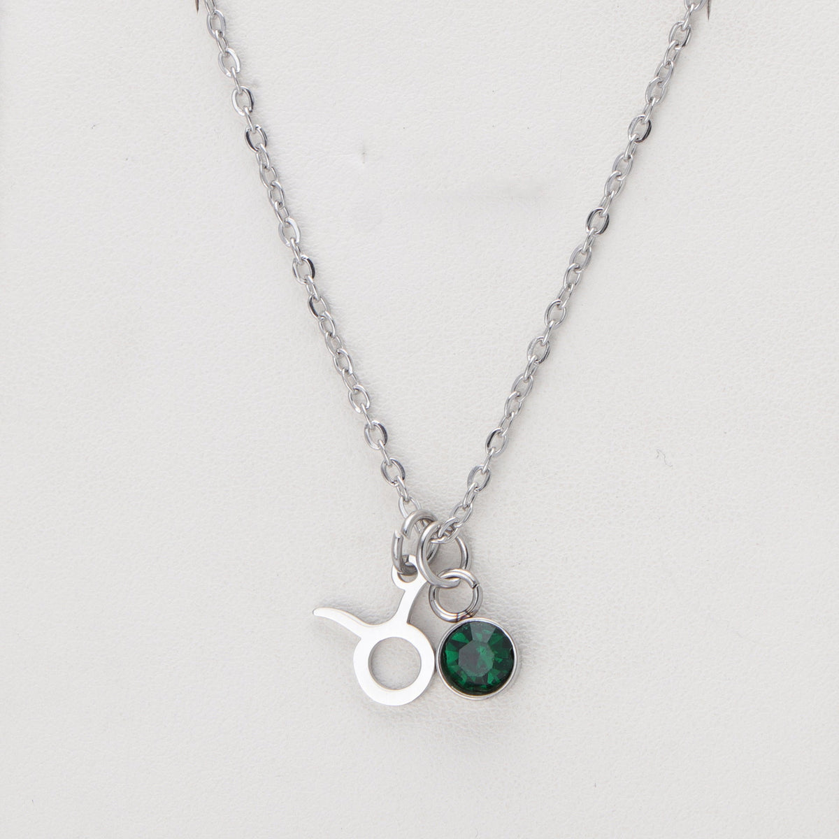 Western Birthstone Necklace With 12 Zodiac Gemstone Pendants