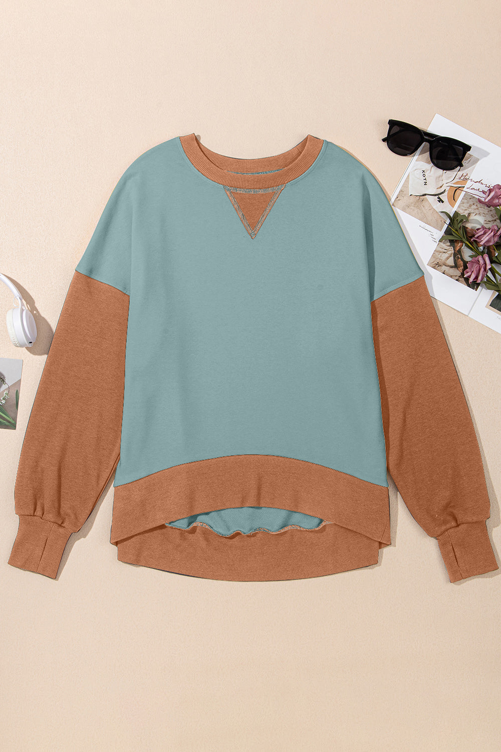 Women's Contrast Crewneck Sweatshirt