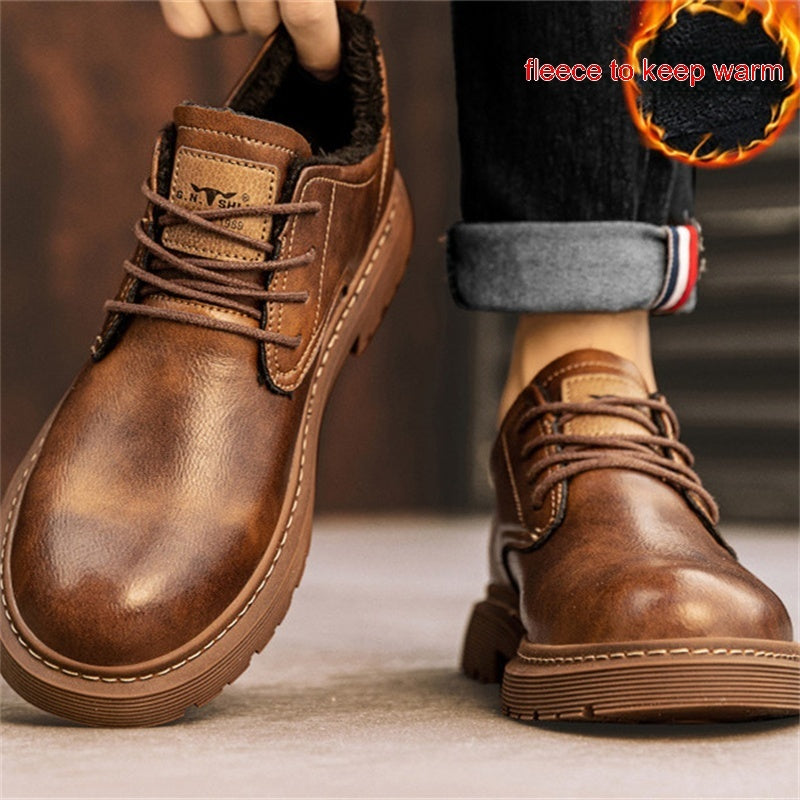 Men's Breathable Low Top Business Casual Leather Shoes