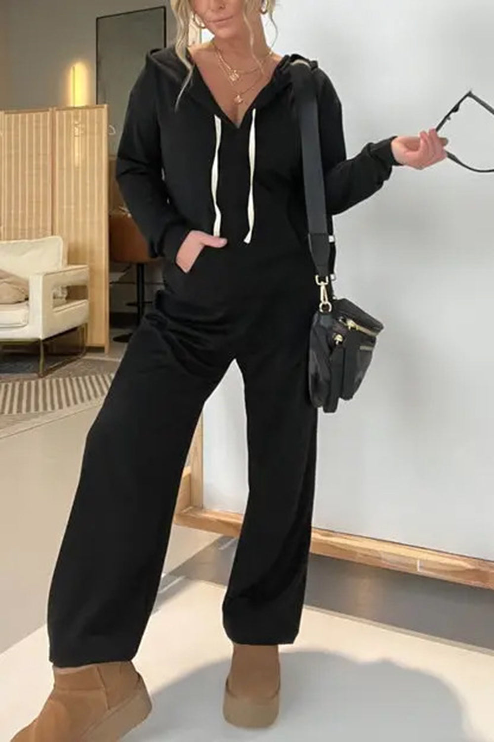 Women's Back-to-School Long Sleeve Jumpsuit