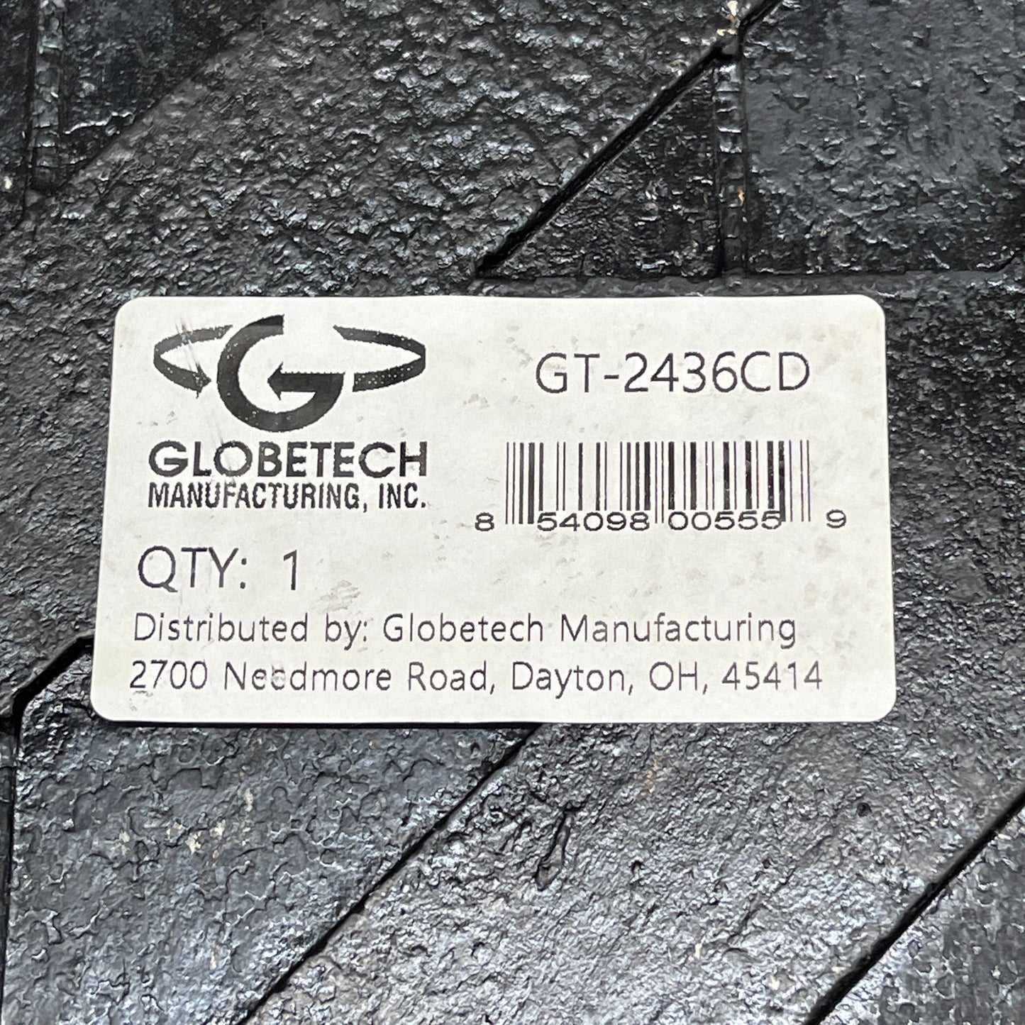 GLOBETECH Rubber Mud Flaps 1/4" Thick x 24" W x 36" L Black 2436CD (New)