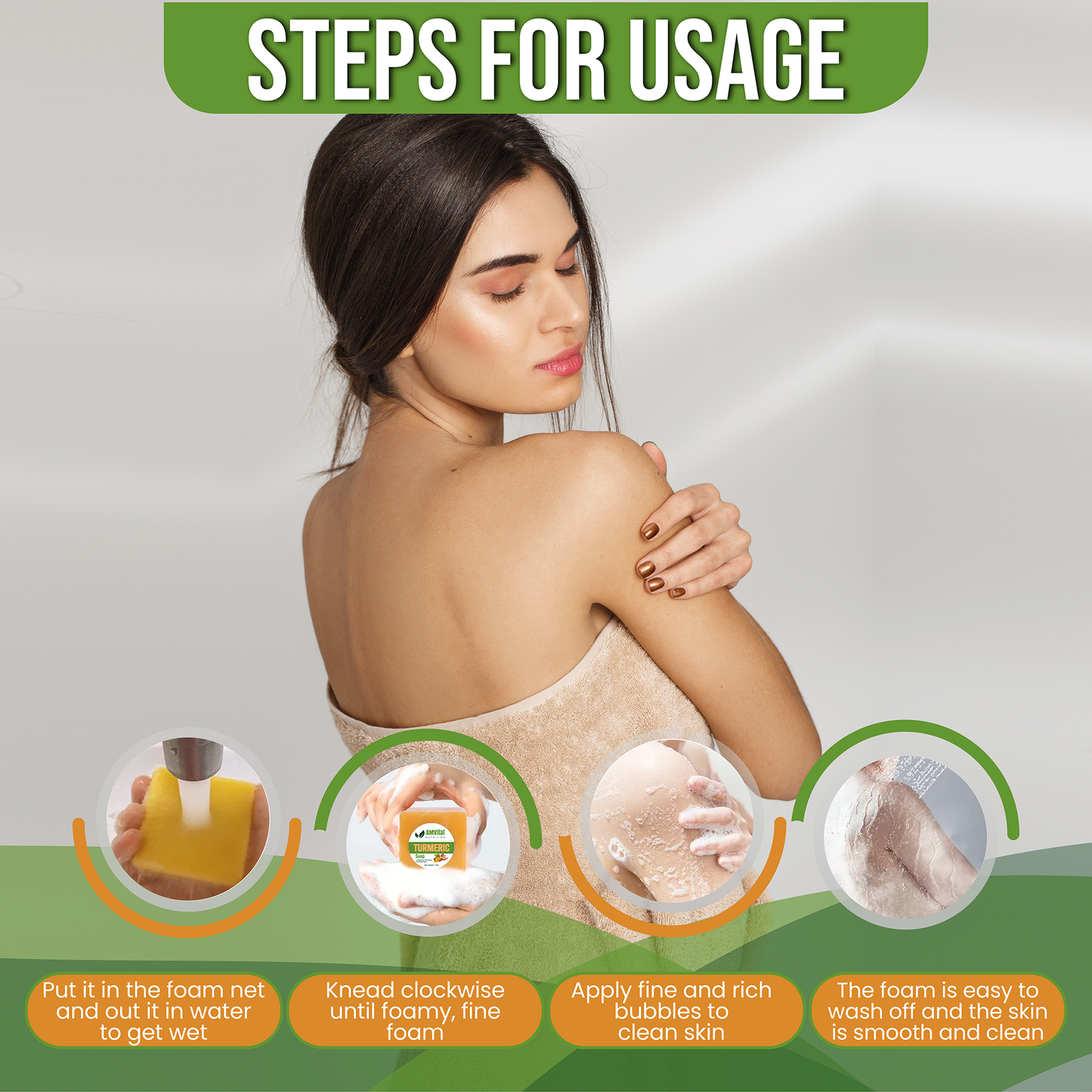 AMVital Turmeric Soap Bar for Face & Body