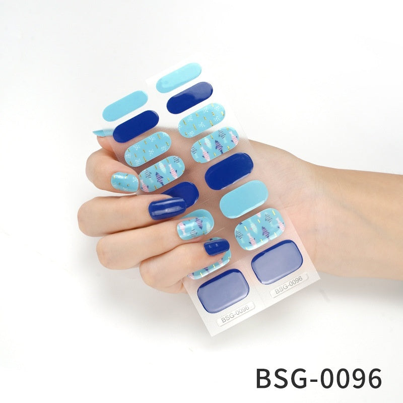 Semi-cured Nail Stickers Gel 3d Bronzing UV Nail Nail Stickers Paper