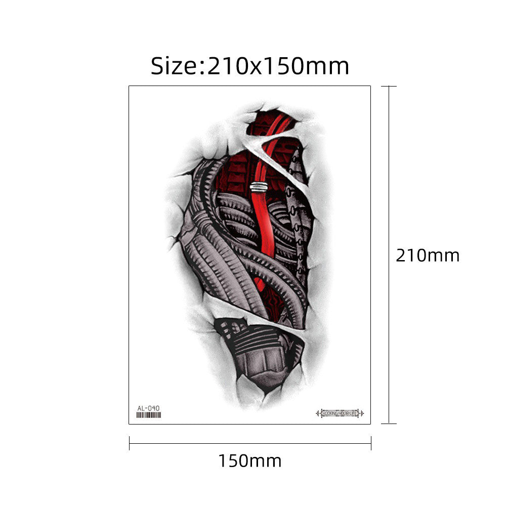 Waterproof Temporary Robotic Tattoo Stickers Fox Freak Peony Old School Louts Flower Flash Tattoos Female Body Art Fake Tatoo Men
