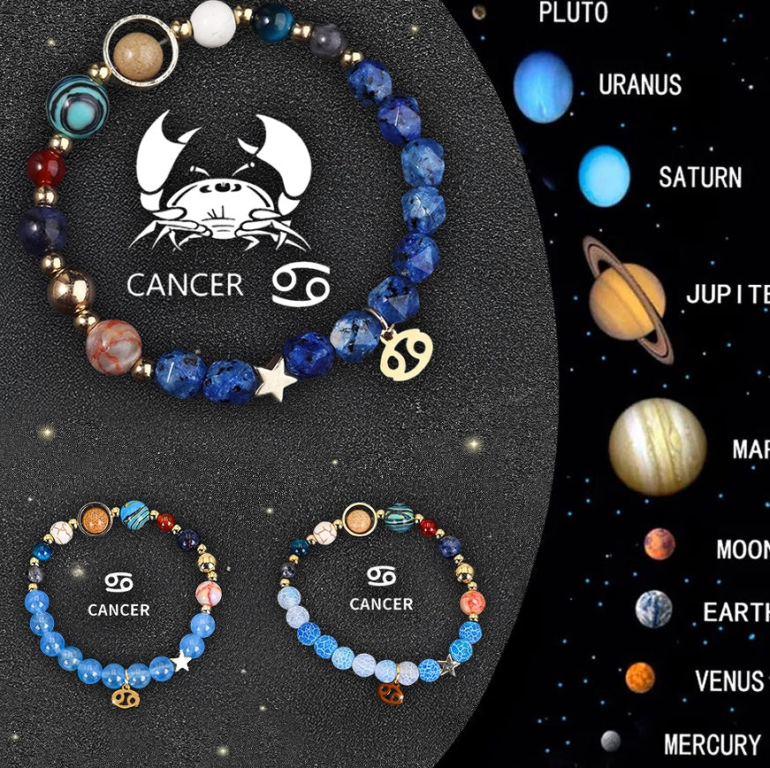 Twelve Zodiac Crystal Bracelets