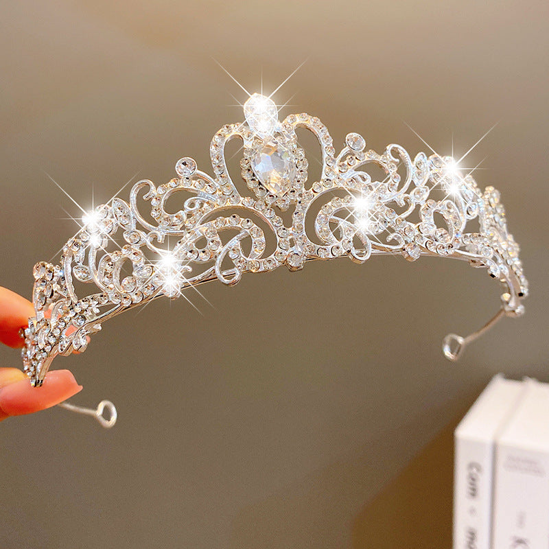 Sweet Fashion Jewelry Hair Accessories Multicolor Pearl Crown Banquet Birthday Fashion Princess Headband Girl Kawaii Crown Crown Headband Headgear Headgear Crystal  Wedding Party Hair Accessories
