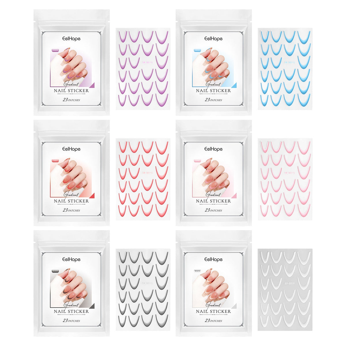 Gradient Nail Sticker Simple Manicures Decoration