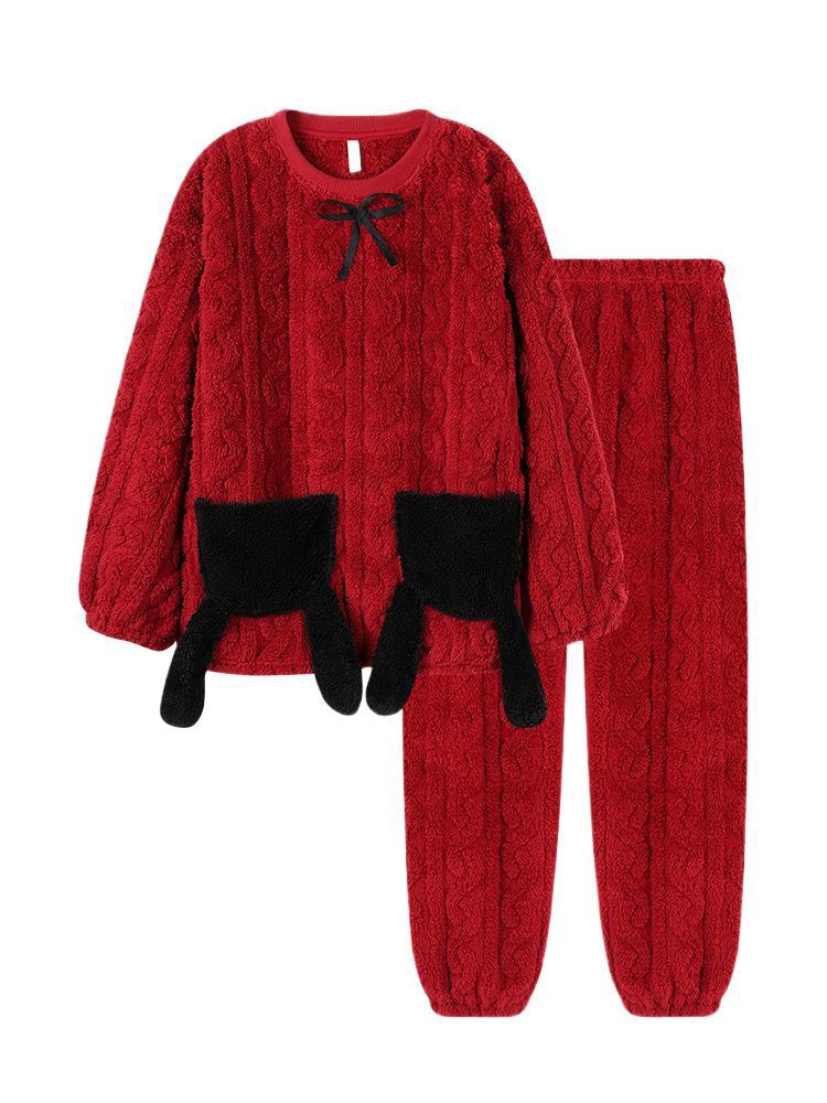 Couple Thickened Men's Coral Fleece Home Wear Suit Autumn And Winter