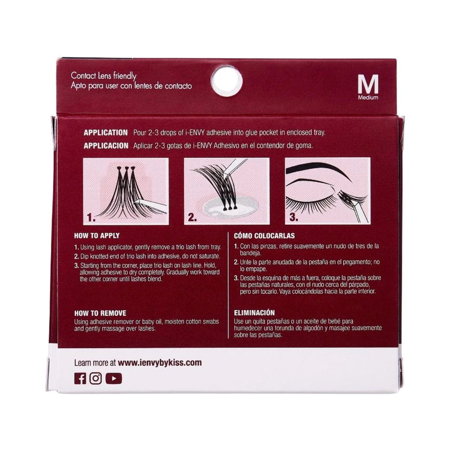 Kiss Eyelashes Trio Lash Black Medium