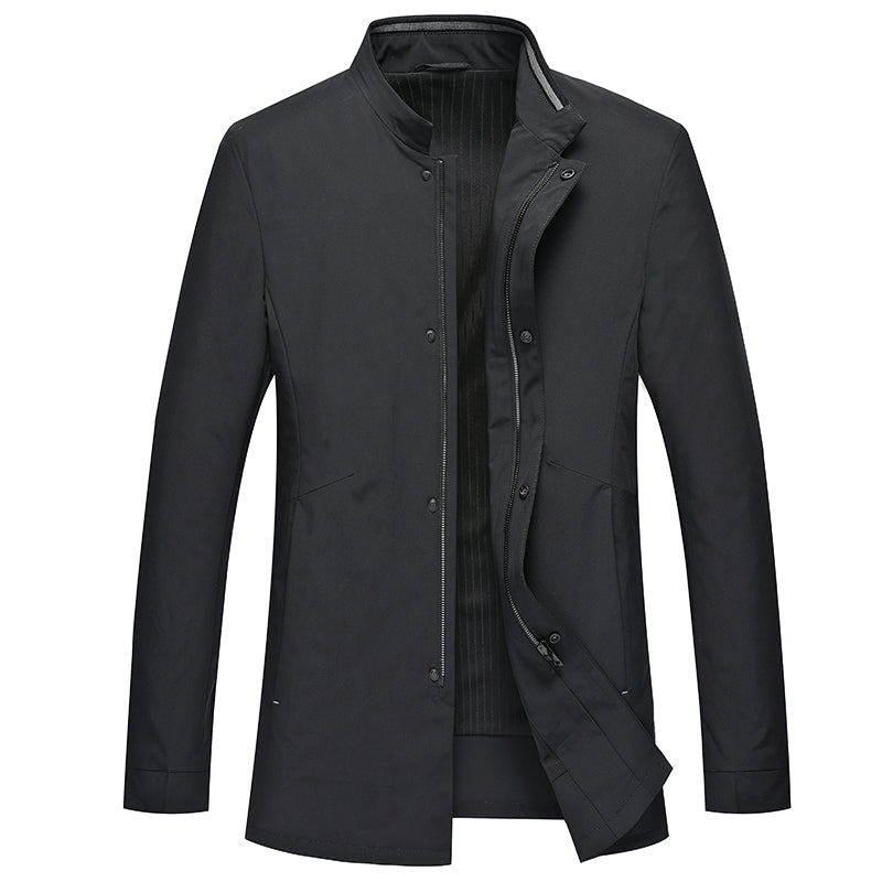 Men's Stand-Up Collar Business Casual Windbreaker Jacket