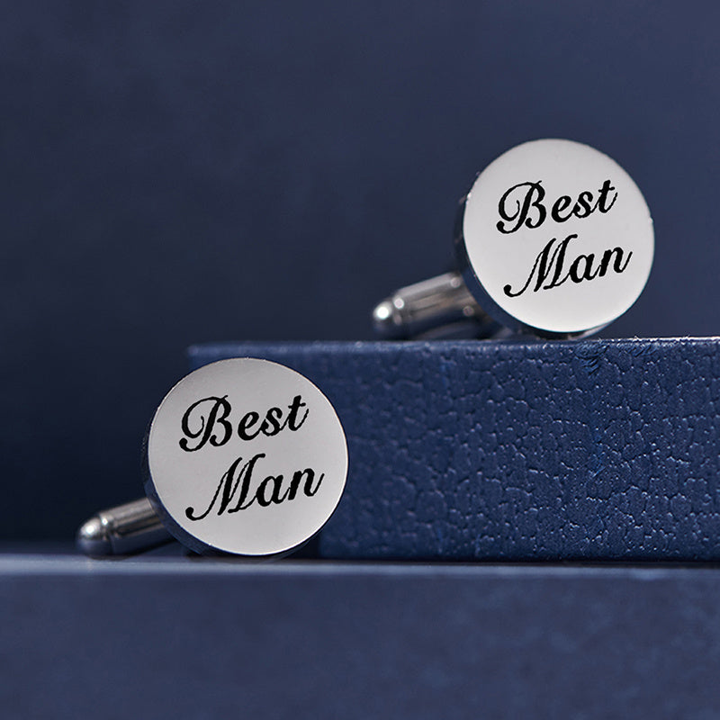 Custom Name Date Stainless Cufflinks