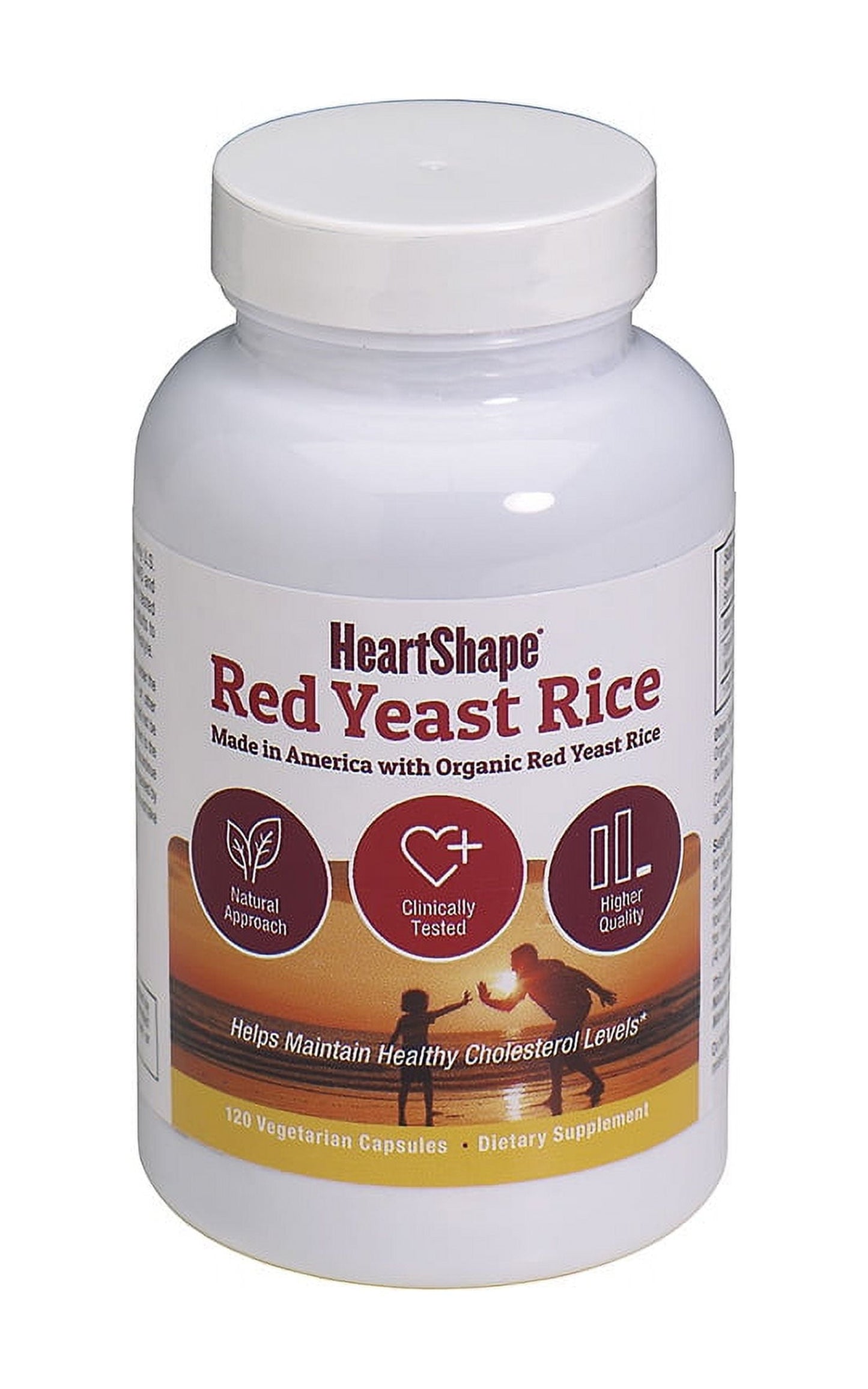 HeartShape Red Yeast Rice, Organic, 120 Capsules
