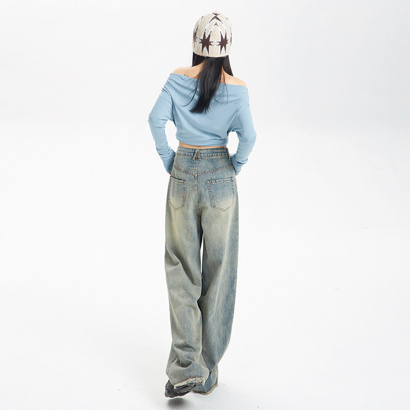 Fashion Personality American Worn Jeans Women