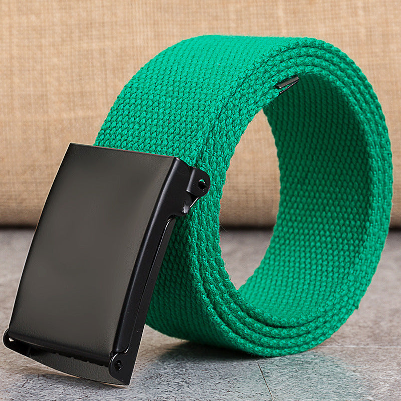 Snap-Clasp Canvas Mens Candy-Colored Belt