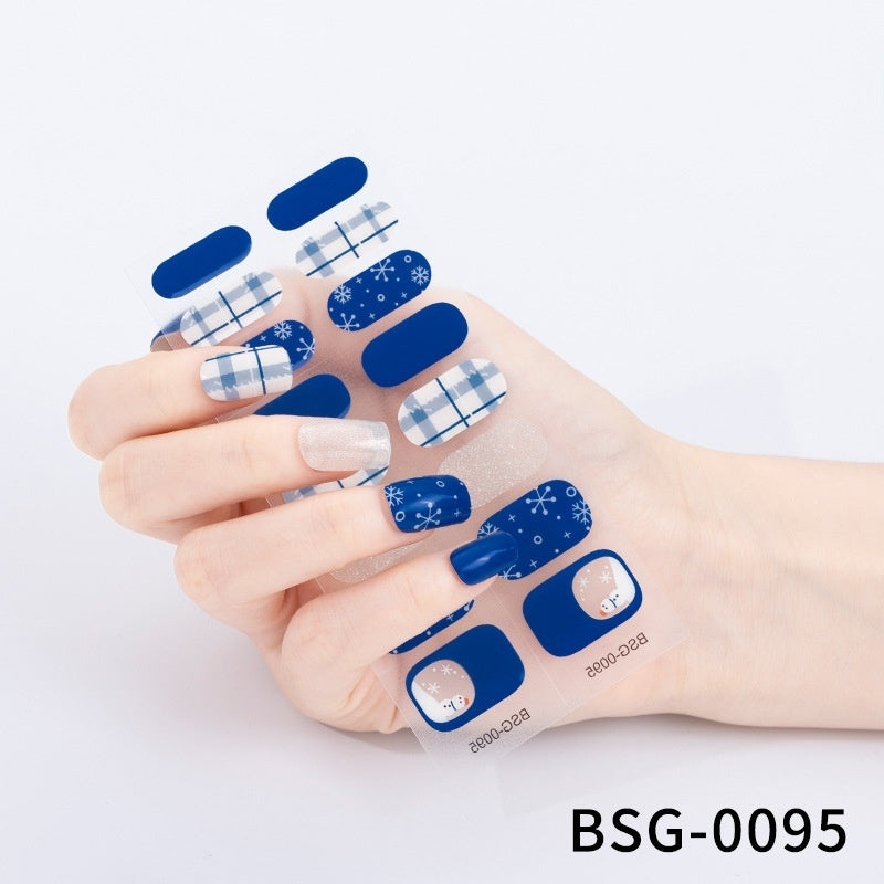 Semi-cured Nail Stickers Gel 3d Bronzing UV Nail Nail Stickers Paper