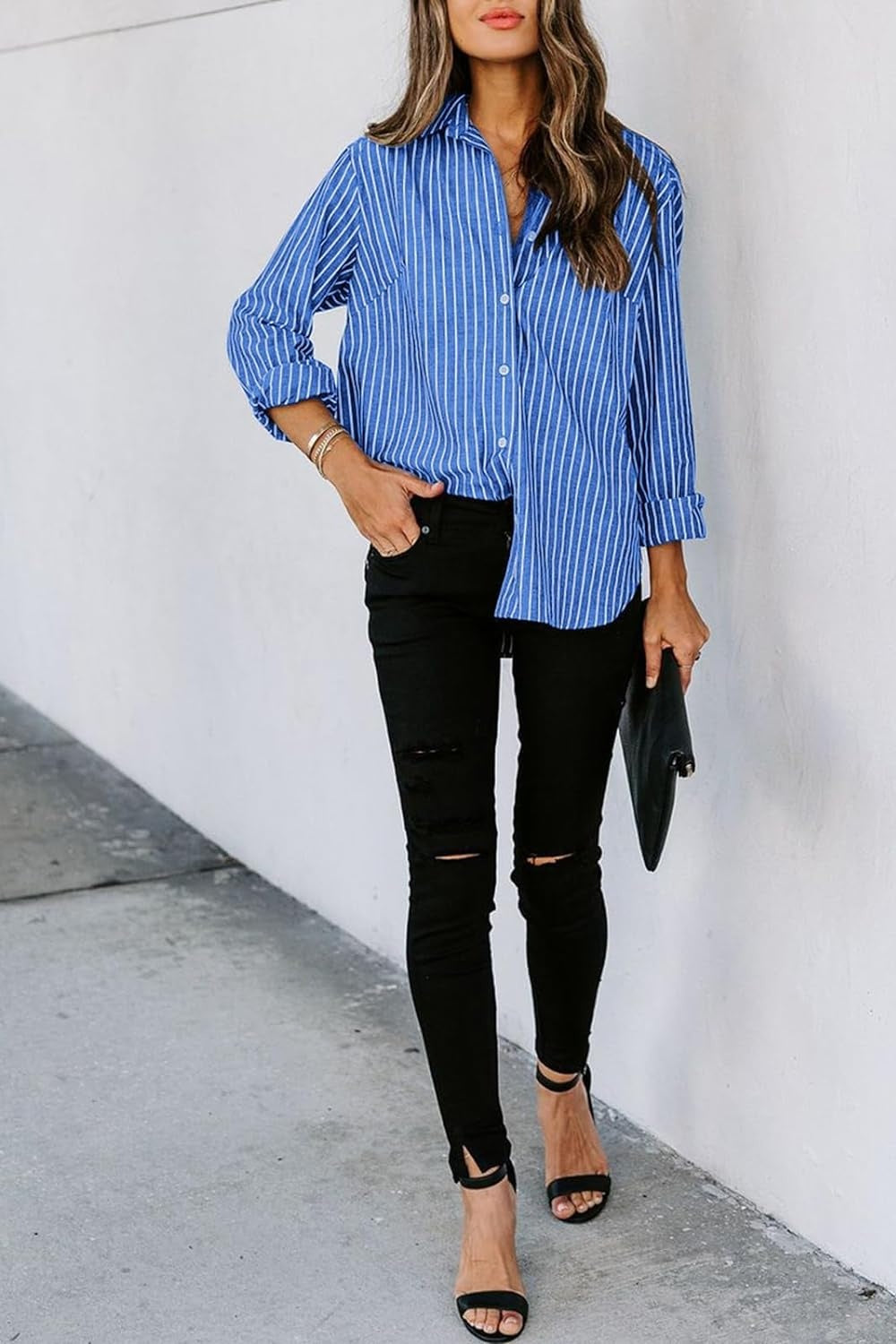 Striped Button-Down Shirt