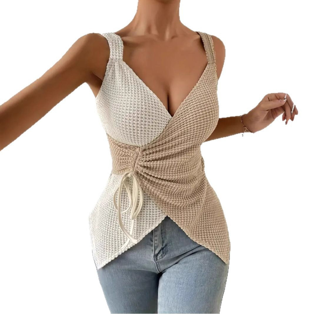 Women's V-neck Sleeveless Top