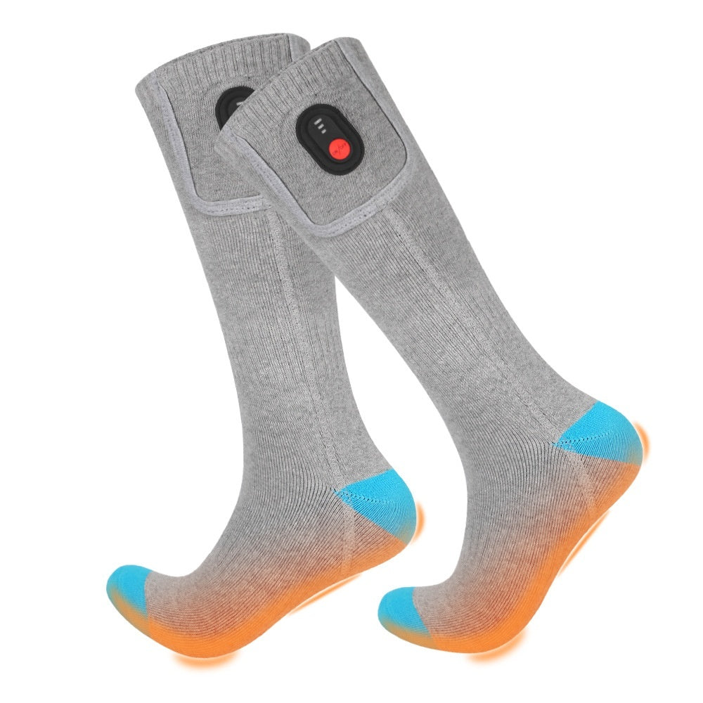 Electric Heating Pure Cotton Socks Skiing Casual Men And Women Warm-keeping Socks