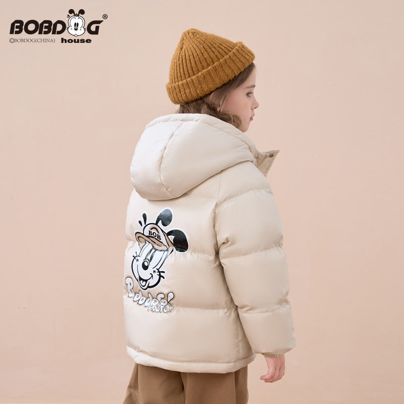Babu Bean Reversible Down Jacket for Kids Winter Outerwear