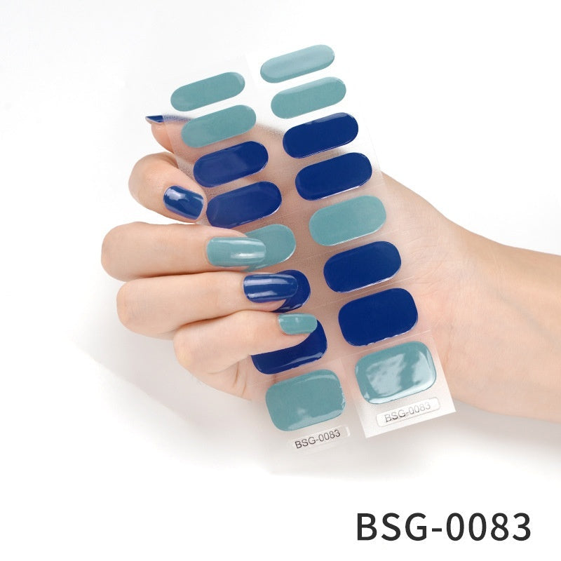 Semi-cured Nail Stickers Gel 3d Bronzing UV Nail Nail Stickers Paper
