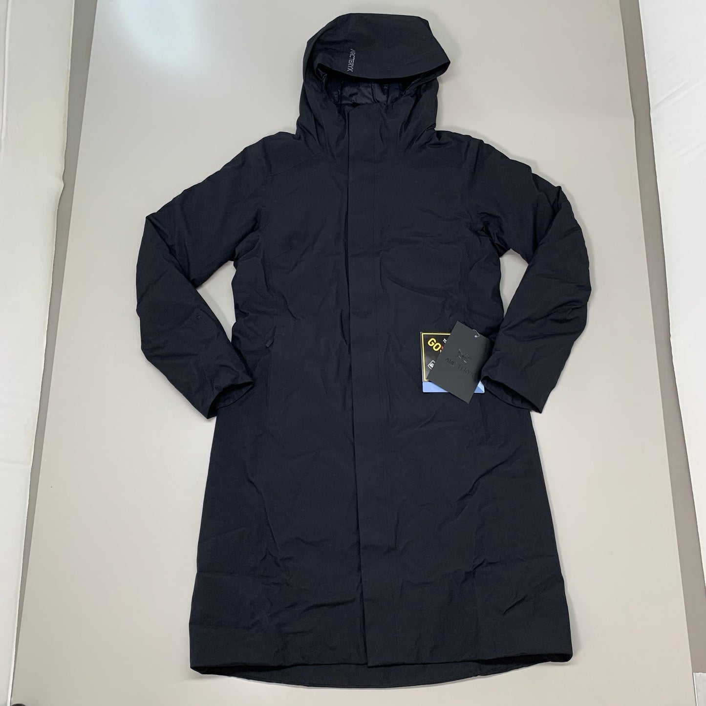 ARC’TERYX Goose Down GORE-TEX Long Patera Parka Coat Women's Sz L Black 29652