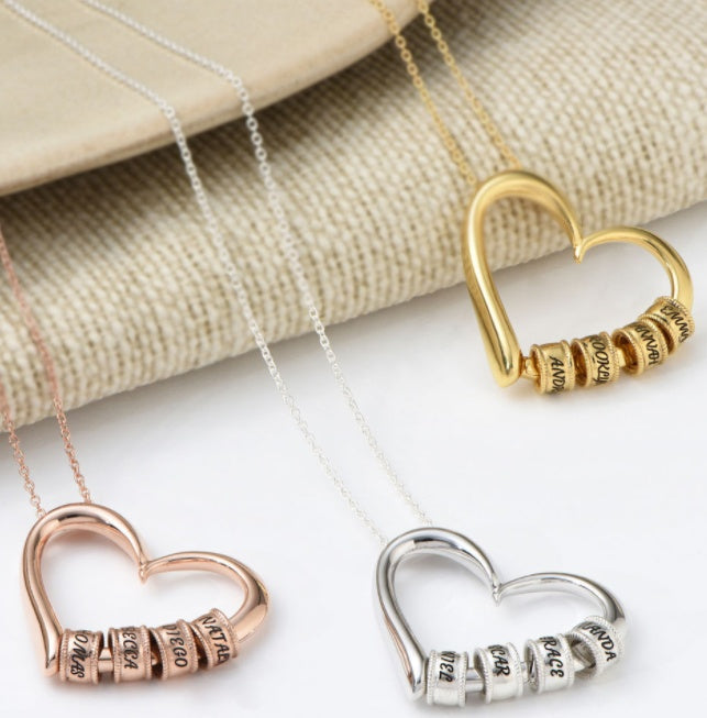 Personalized Heart Necklaces Women Jewelry Custom Name Necklaces & Pendants Mothers Day Gift