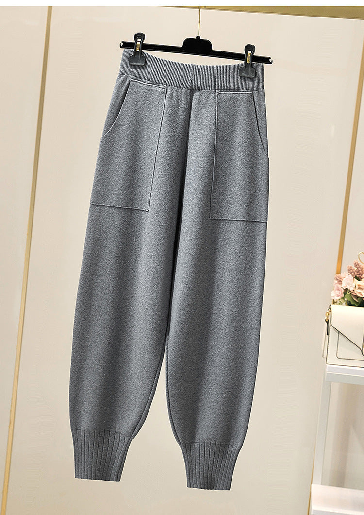 Plus-sized Plus Size Wool Grandma's Pants Women