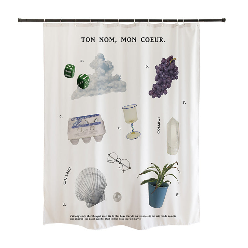 Home Non Perforated Shower Curtain Bath