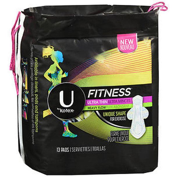 U by Kotex Fitness Pads, Ultra Thin, Heavy Flow