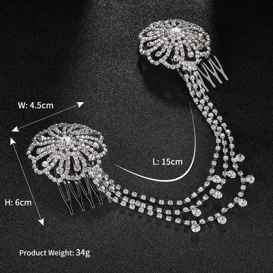 Retro Disc Hair Comb Wedding Dress Accessories