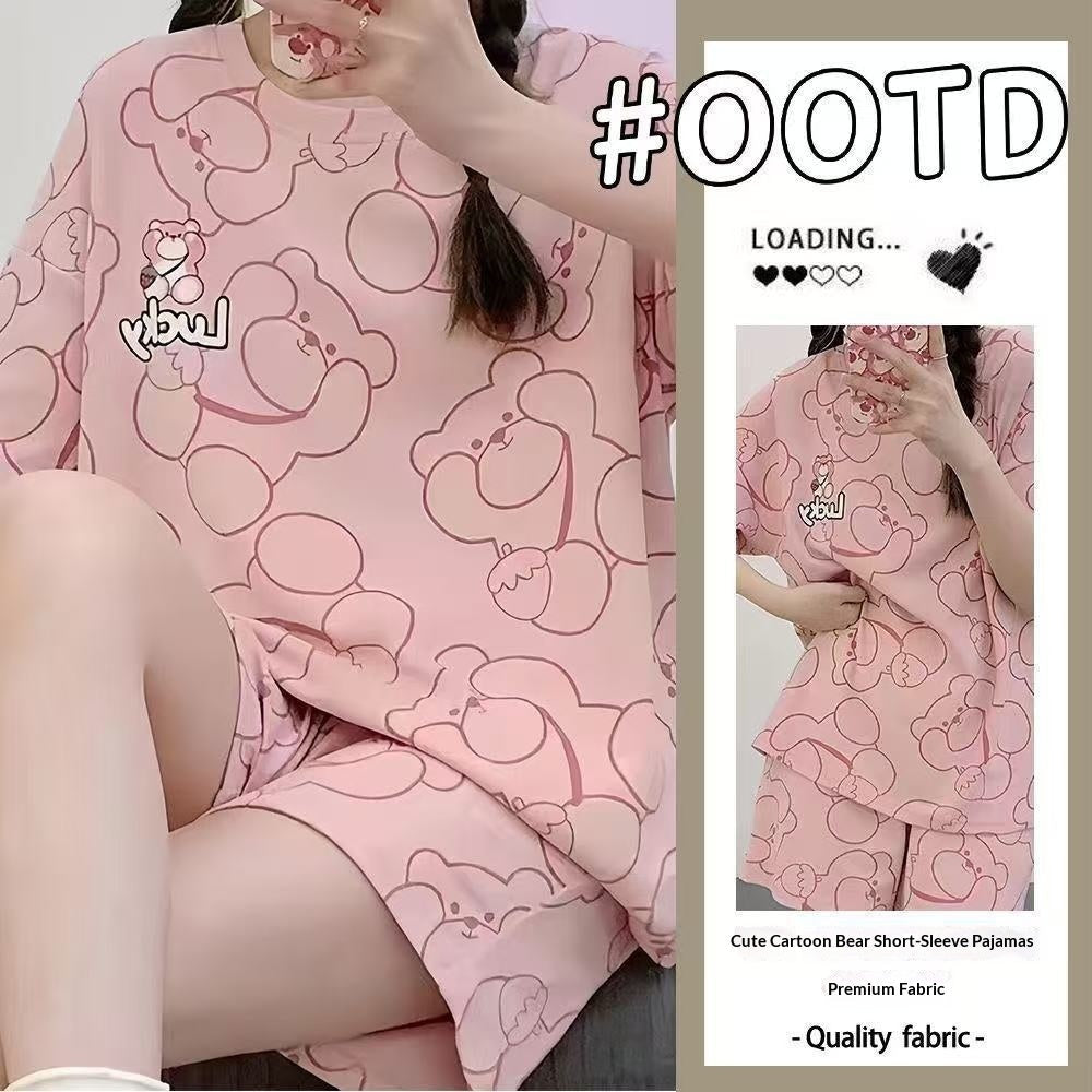 Womens Padded Bra Sleepwear Set