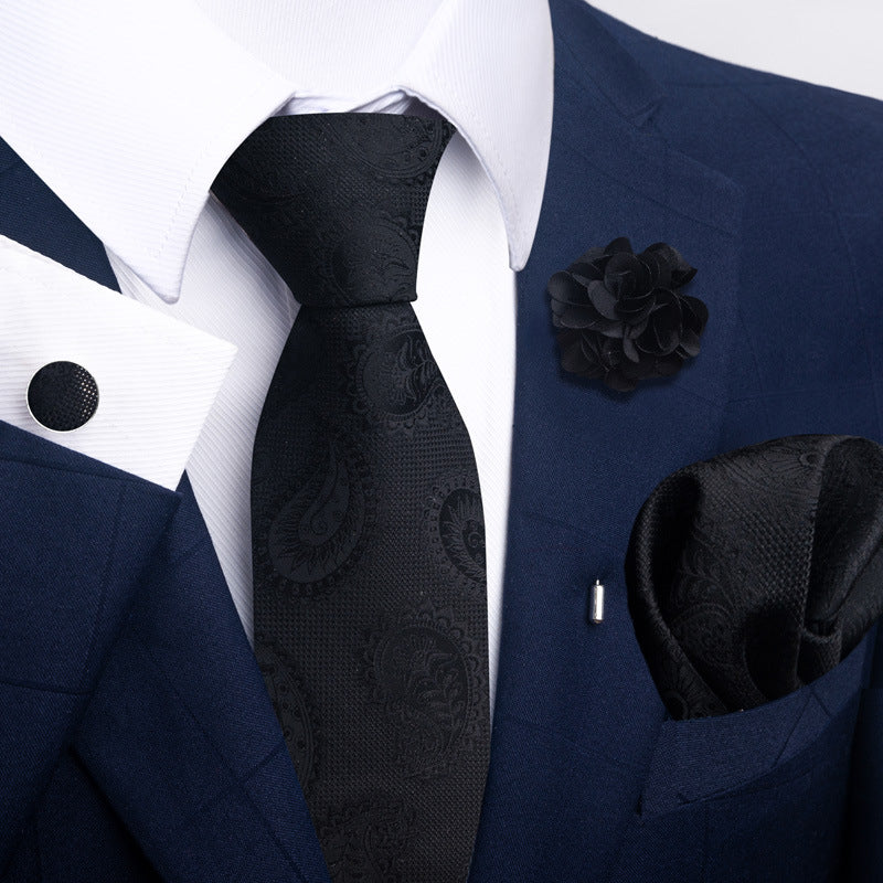 Men's Tie Suit Pocket Square Combo 8