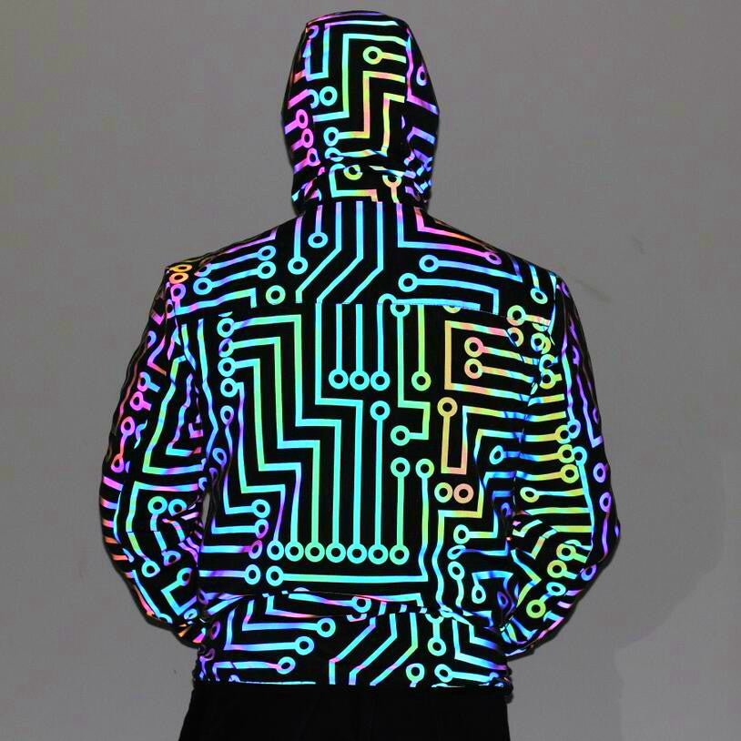 Rainbow Reflective Jacket for Men and Women (Hip Hop)