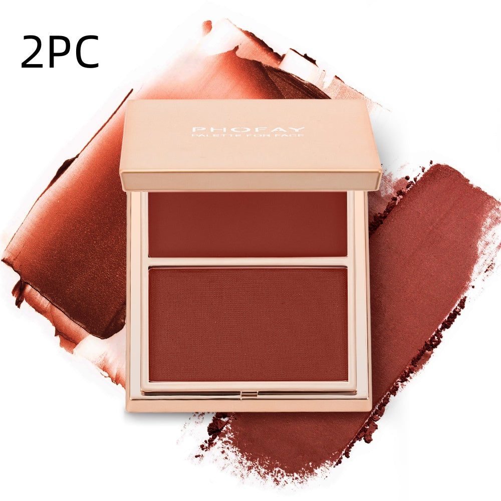 PHOFAY Double-Take Cream & Powder Blush Duo