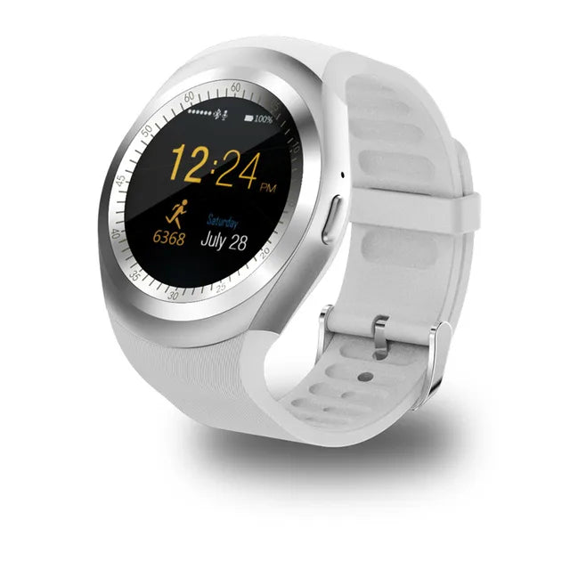 Bluetooth Y1 Smart Watch Relogio Android SmartWatch Phone Call GSM Sim Remote Camera Information Display Sports Pedometer