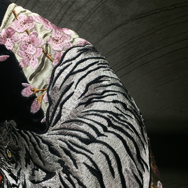 Men's Double-Sided Embroidered Jacket with Four Gods