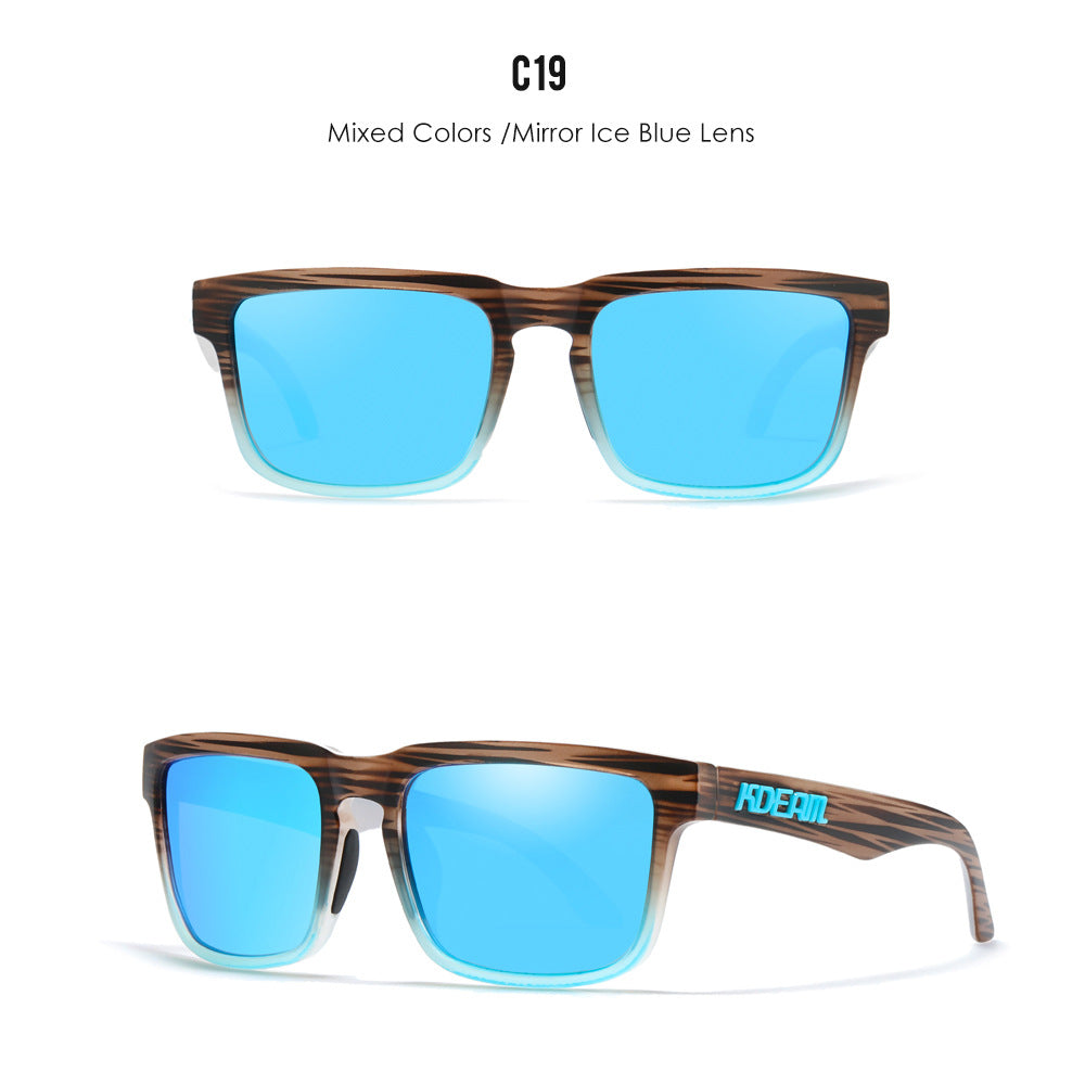 Classic polarized sunglasses for men and women ultra light driving glasses colorful real film sunglasses