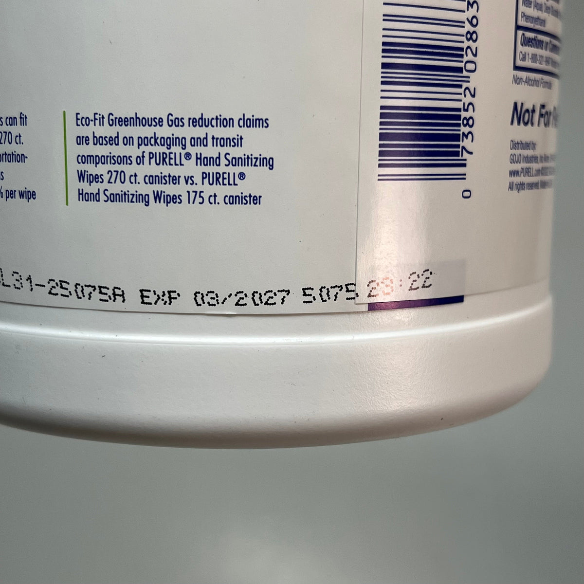 PURELL (2 PACK, 270 EACH) Hand Sanitizing Wipes Fresh Citrus Scent BB 03/27