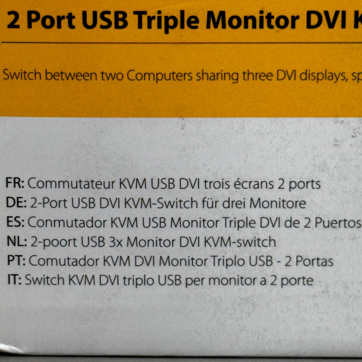 STARTECH.COM 2 Port Triple Monitor DVI USB KVM Switch Audio Black SV231TDVIUA