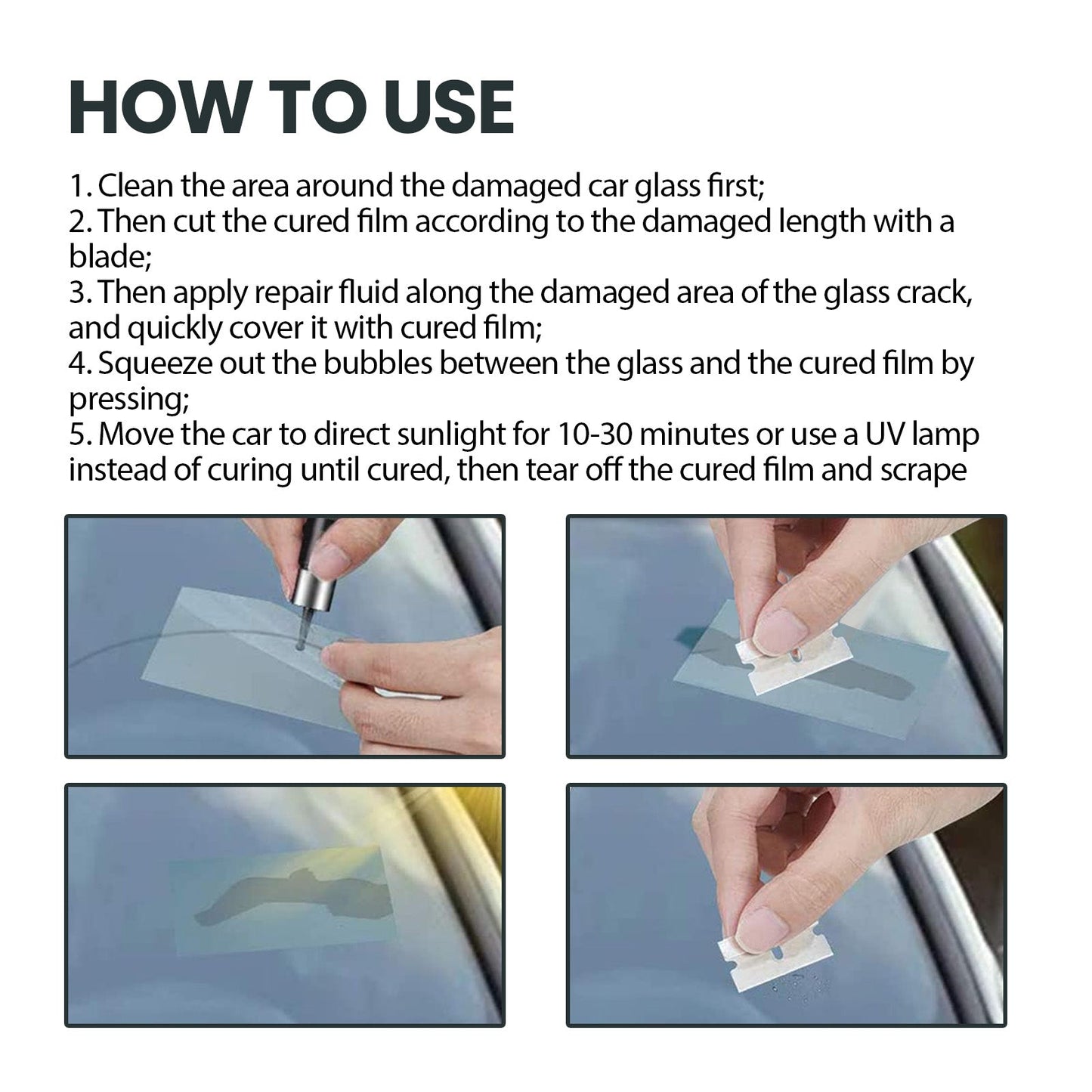 Auto Glass Nano Repair Fluid, Auto Windshield Cracks Quick Repair Adhesive Repair