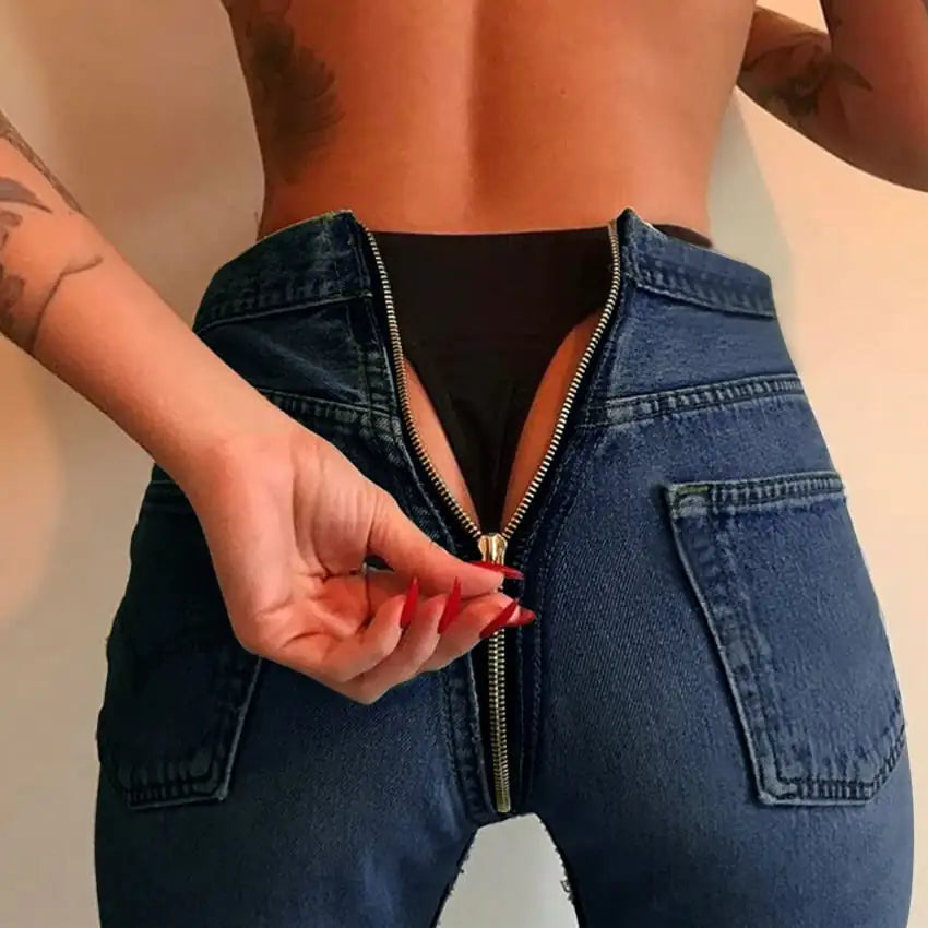 Style Loft Collection Zip Me From the Back Denim Jeans