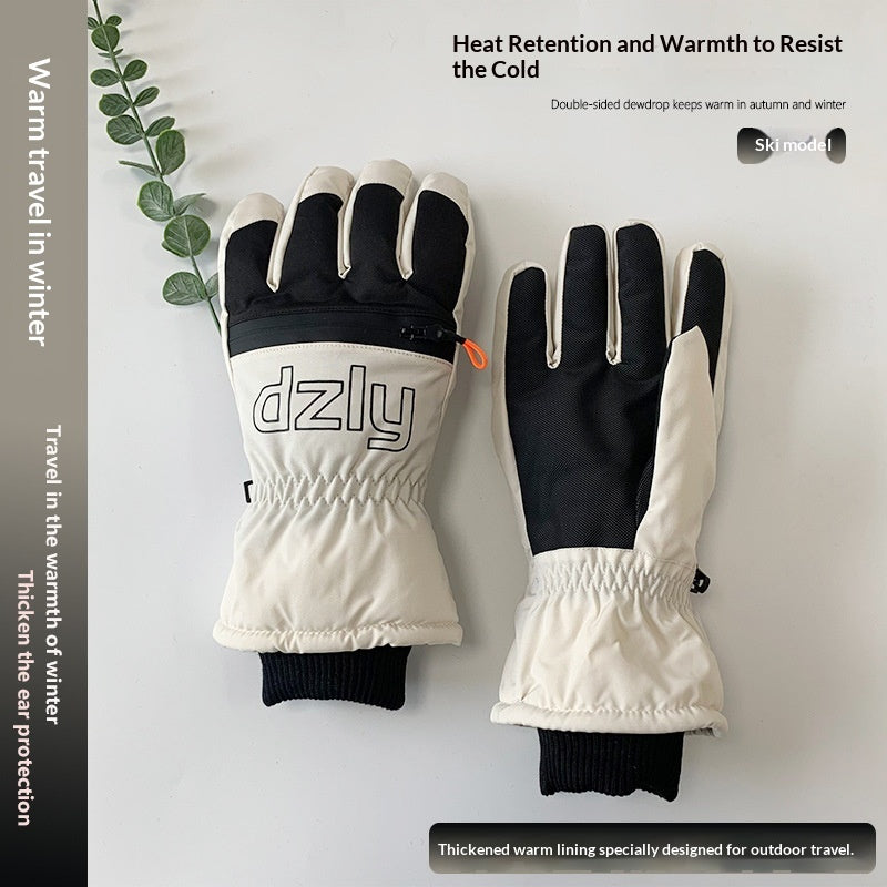 Winter Warm Ski Gloves For Men With Touchscreen Cold-proof And Windproof