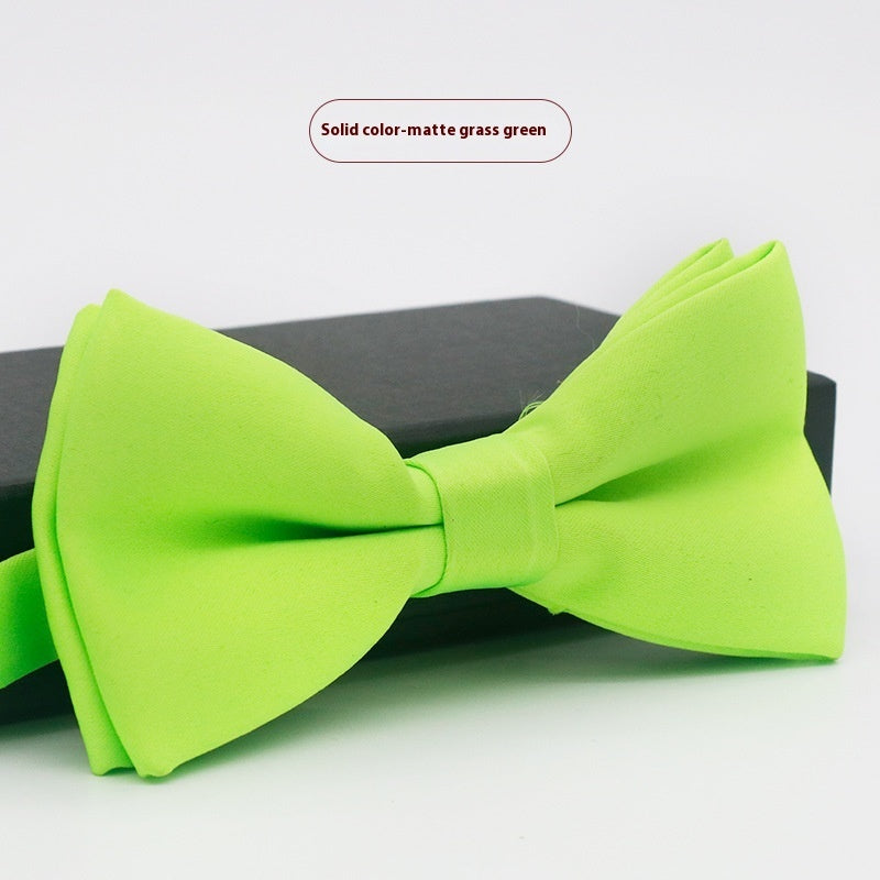 Men's Solid Color Formal Wear Wedding Business Casual Groom Groomsman Bow Tie
